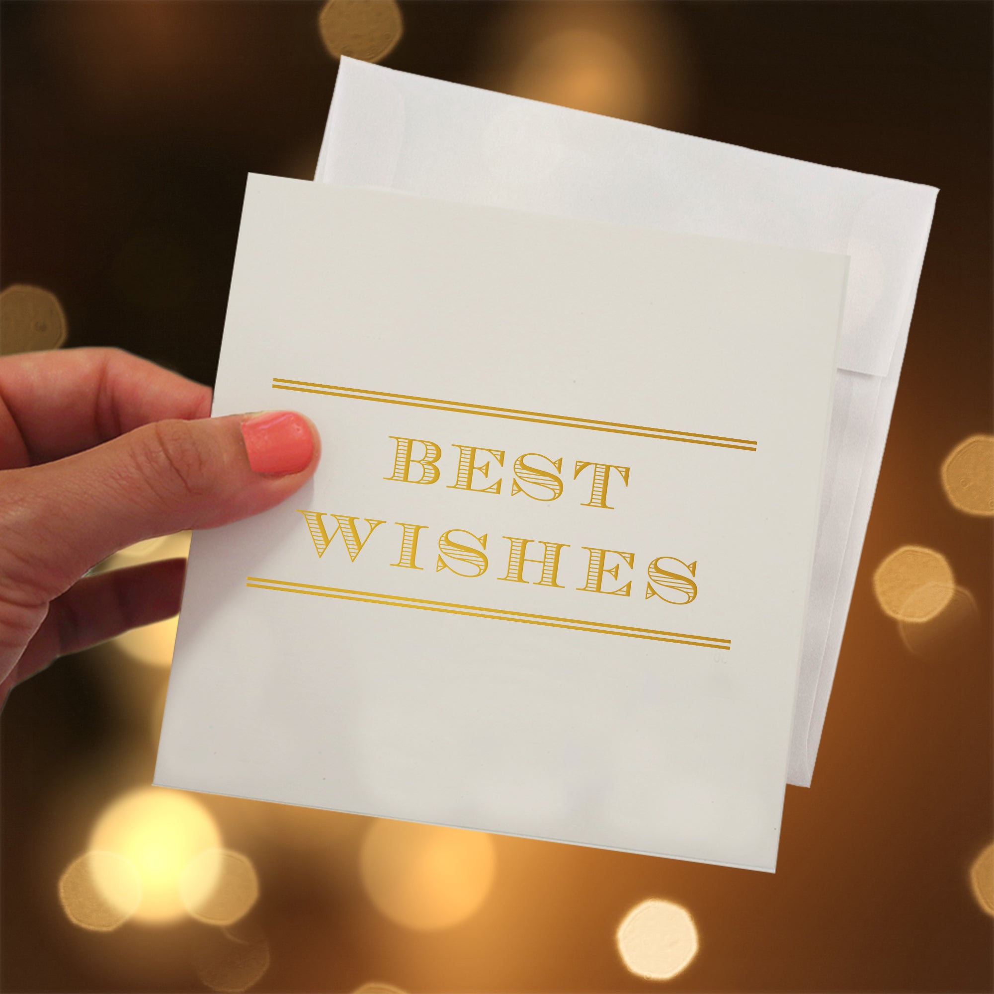 #87 best wishes - foil print